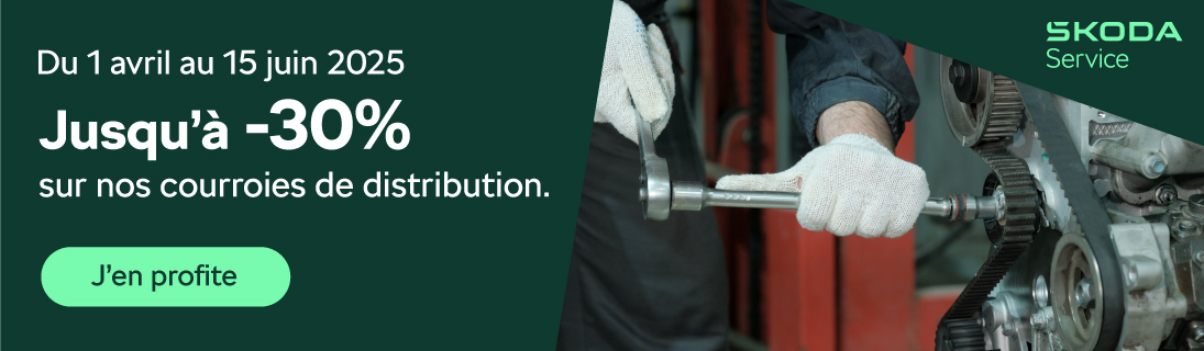 Bénéficiez de 30% de remise sur la Courroie de Distribution.